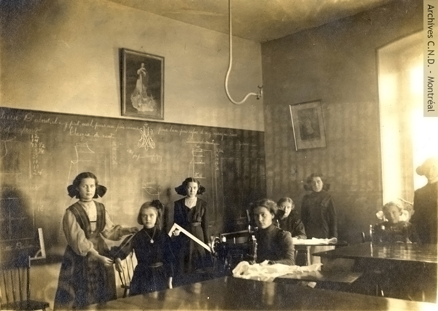 Sewing class at the convent