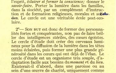 Page from the Rules for Study Groups in the Congrégation de Notre-Dame