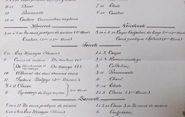 École normale classico-ménagère schedule