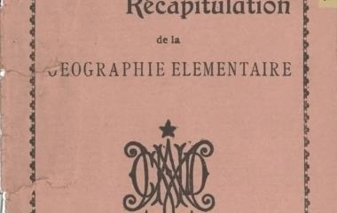 Cover page - Réponses aux devoirs de récapitulation de la géographie élémentaire (初歩の地理、宿題の答）