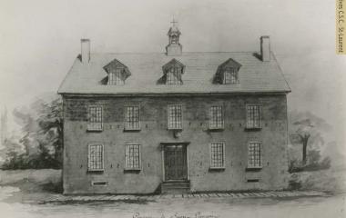 Vue extérieure - Couvent de Saint-Laurent suite aux rénovations apportées pour les Sœurs de Sainte-Croix en 1847.