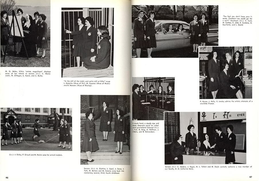 Pages from the Villa Maria Academy yearbook