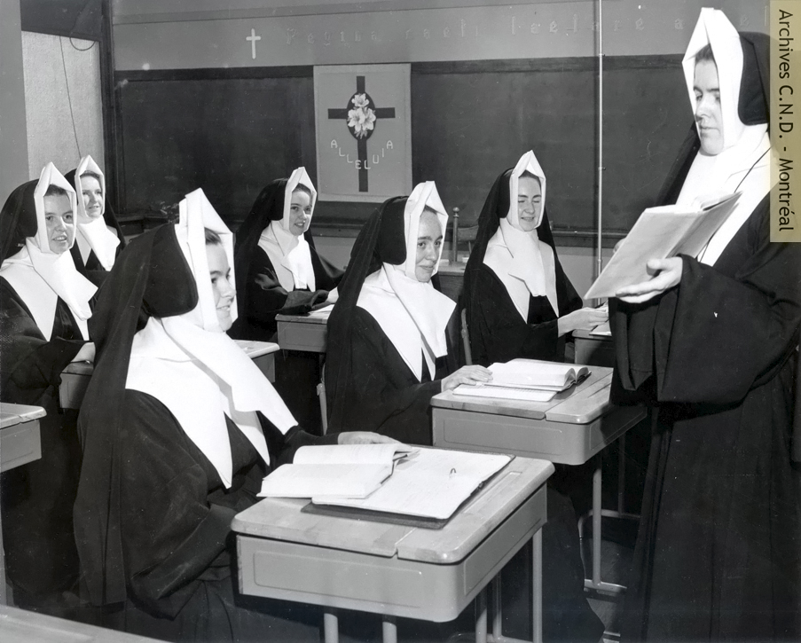 Postulants and novices in class