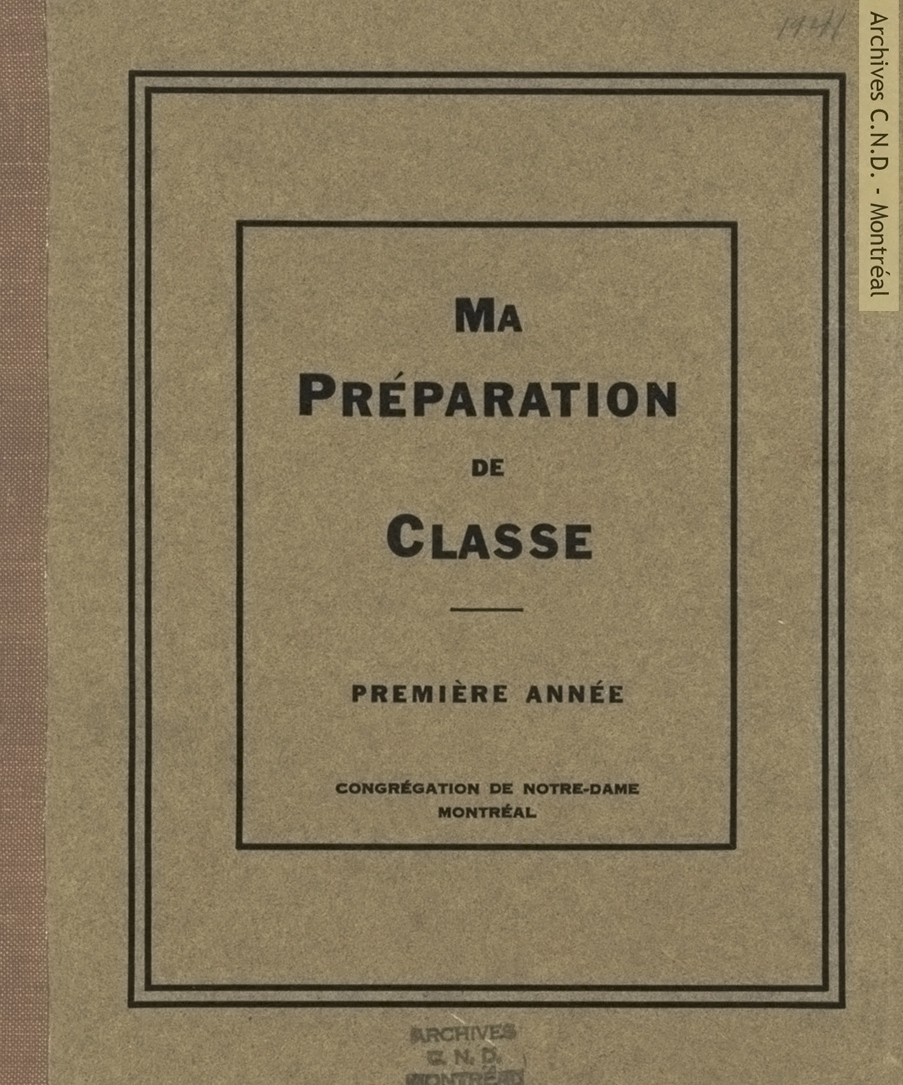 Cover page - Ma préparation de classe : première année [Mon premier livre de lecture] (授業の準備、私が初めて読む本)