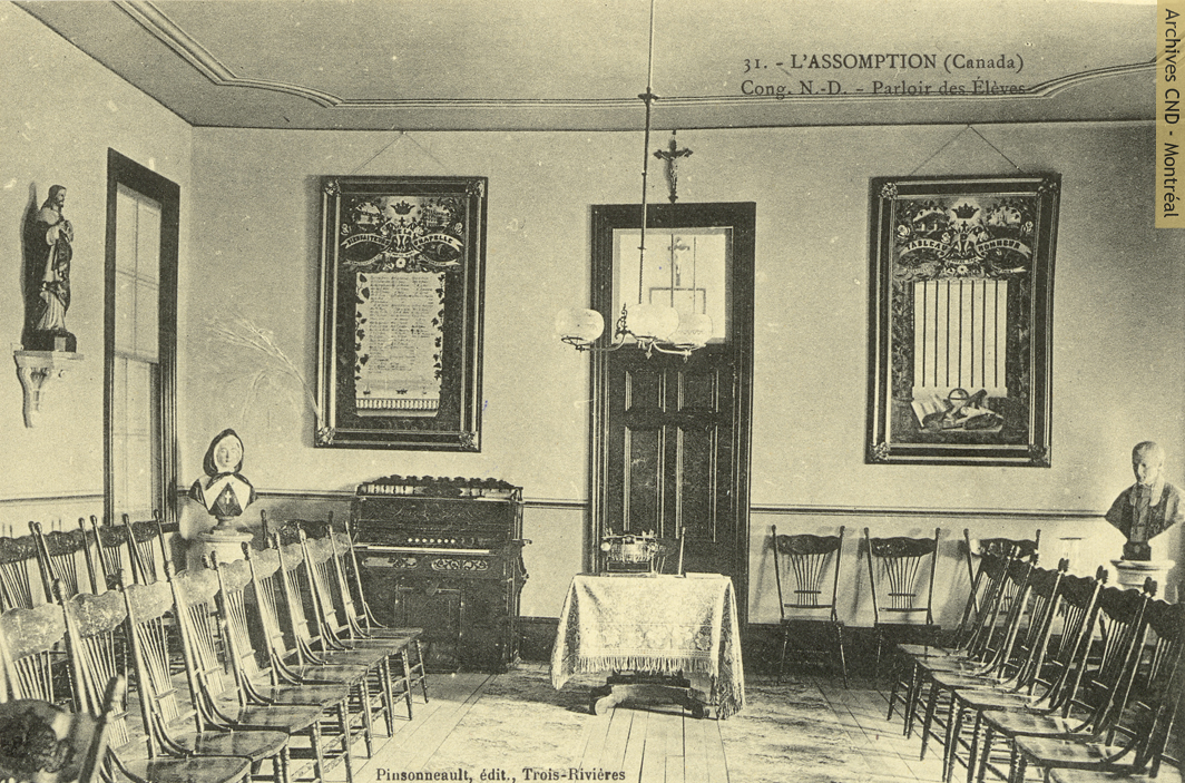 Students’ parlour at the convent of the Congrégation de Notre-Dame