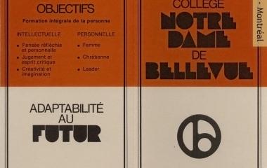 Notre-Dame-de-Bellevue boarding school brochure