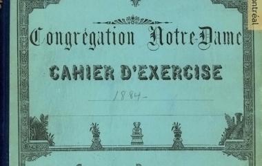 Página tapa de un cuaderno de ejercicio publicado por la Congrégation de Notre-Dame