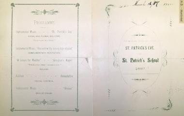 Programme of the St. Patricks Day celebration at académie Saint-Patrick