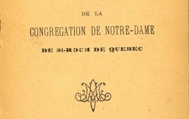 Frontispiece of the manual entitled "Société des Enfants de Marie of the Congrégation de Notre-Dame in Saint-Roch"
