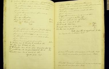 Pages taken from the record of accounts of the convent boarders