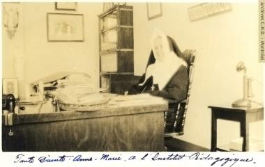 Sister Sainte-Anne-Marie (Marie-Aveline Bengle) in her office